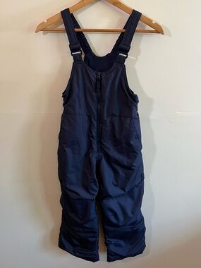 All In Motion Kids Snow Bib XS 6/7 Navy Ski Pants Insulated Waterproof